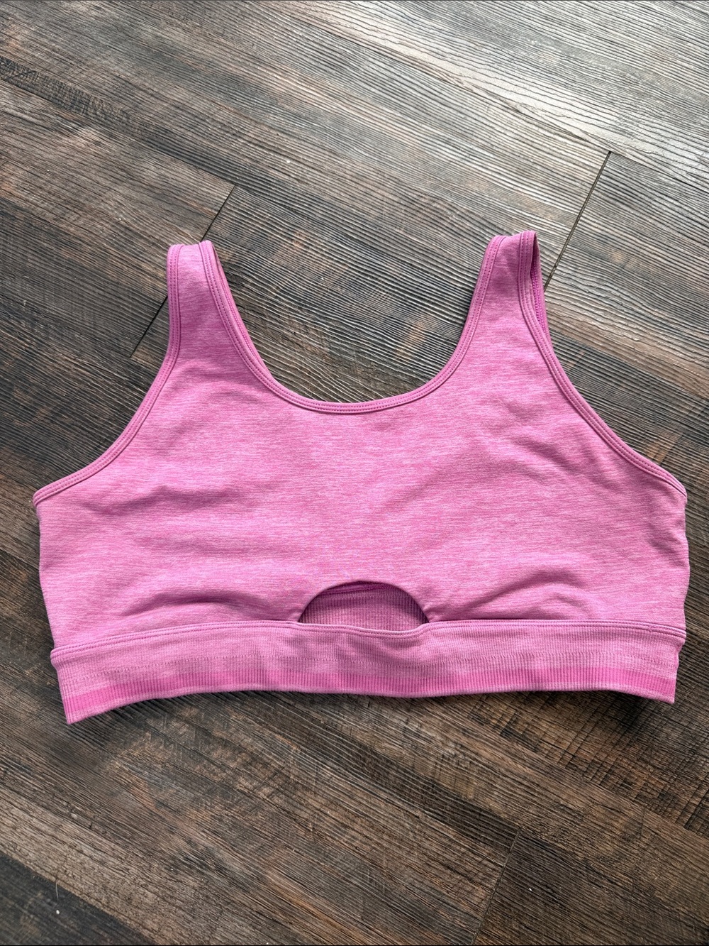 Women's Pink Scoop-Back Sports Bra Tank